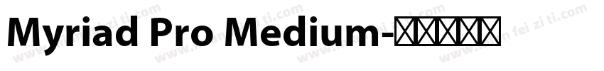 Myriad Pro Medium字体转换